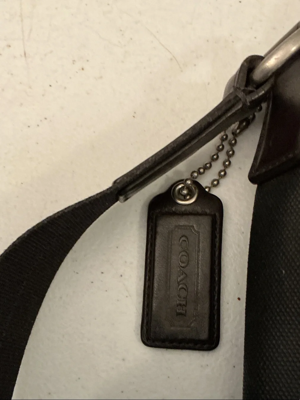 Coach Men's Black Messenger Bag with Camo Trim